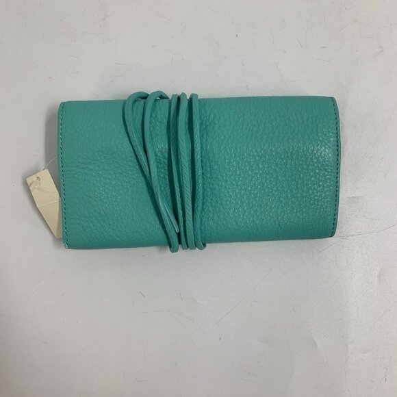 Talbots‎ Women's Leather Wrap Zipper Makeup Jewelry Wrap Wallet NWT - Picture 2 of 12